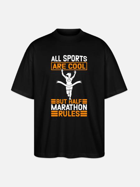 Half Marathon Half Marathon Gift - Stanley/Stella Oversized Unisex Organic T-shirt Blaster 2.0 - black