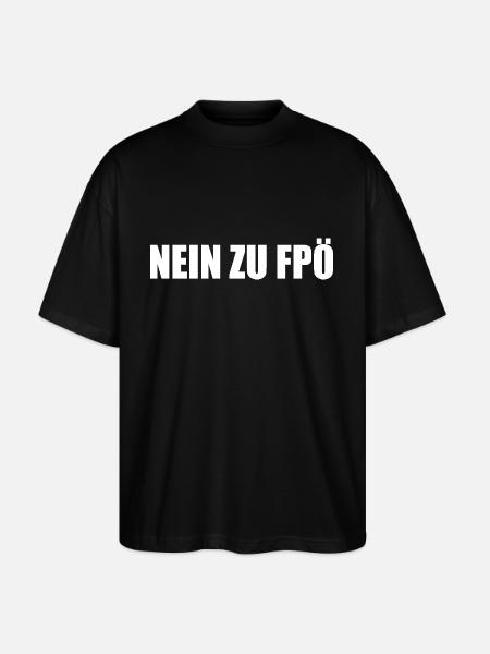 Non à fpö - T-shirt bio Blaster 2.0 coupe oversize Stanley/Stella Unisexe - noir