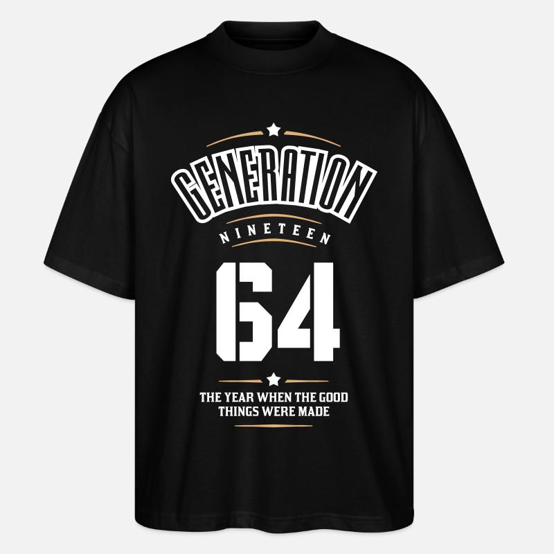 Generation 1964 - Stanley/Stella Oversized Unisex Bio T-Shirt Blaster 2.0 - Schwarz