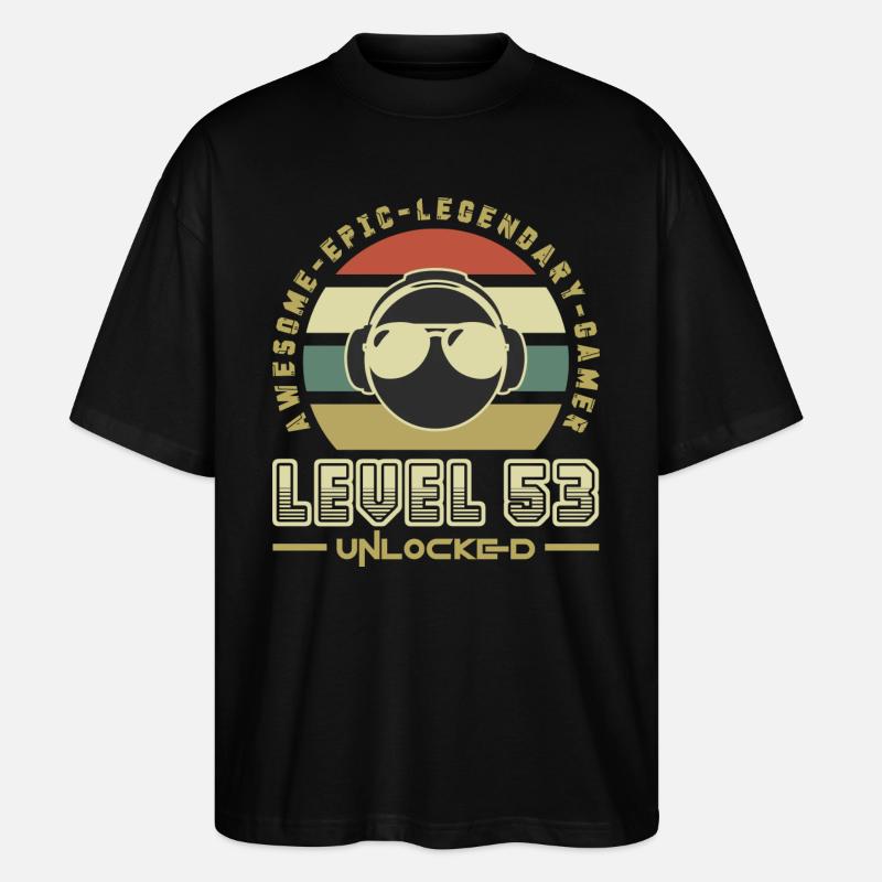 Stufe 53 - Stanley/Stella Oversized Unisex Bio T-Shirt Blaster 2.0 - Schwarz