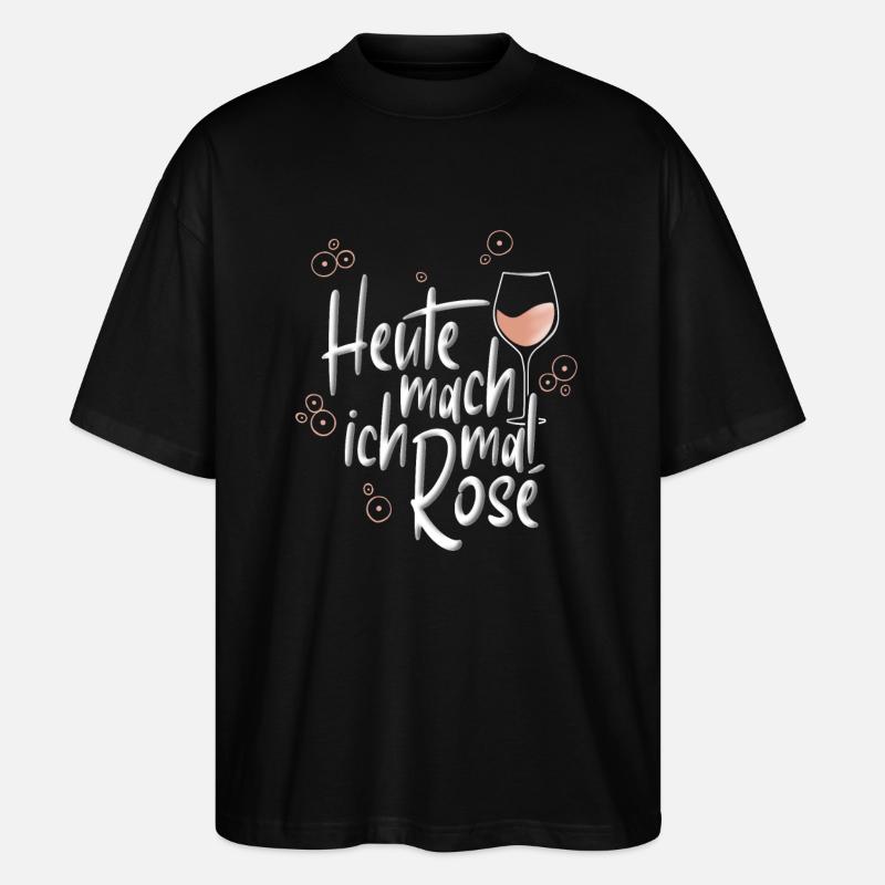 Lustiger Trinkspruch Rosé Wein - Stanley/Stella Oversized Unisex Bio T-Shirt Blaster 2.0 - Schwarz