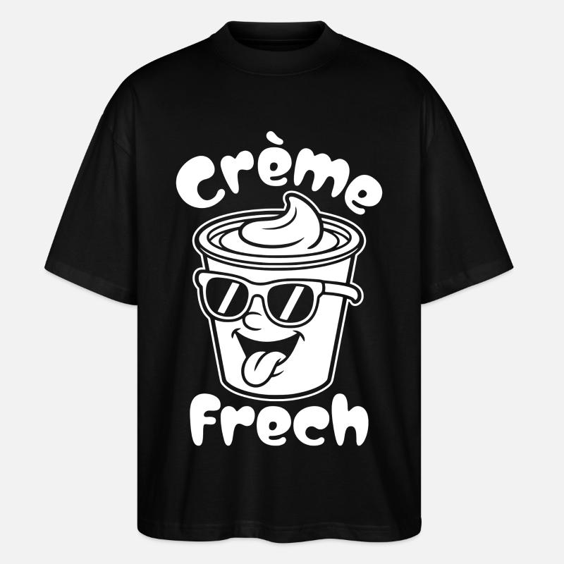 Crème Frech - Stanley/Stella Oversized Unisex Bio T-Shirt Blaster 2.0 - Schwarz