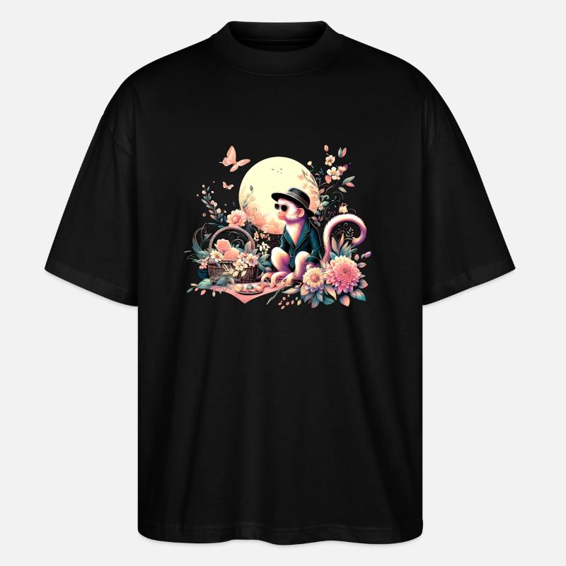 Singe faisant un pique- - T-shirt bio Blaster 2.0 coupe oversize Stanley/Stella Unisexe - noir