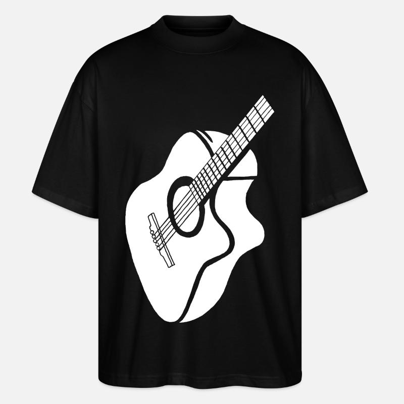 weiße Gitarre - Stanley/Stella Oversized Unisex Bio T-Shirt Blaster 2.0 - Schwarz