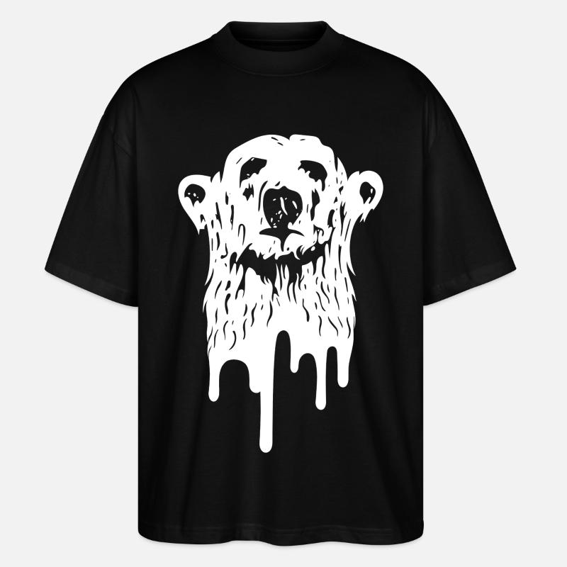The polar bear melts - Stanley/Stella Oversized Unisex Organic T-shirt Blaster 2.0 - black