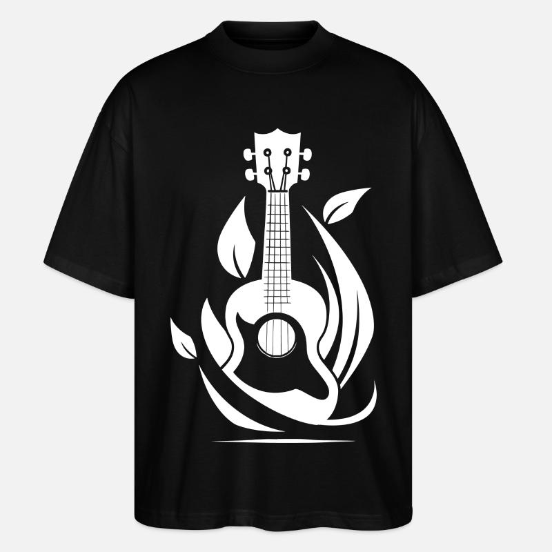 Ukulele Grafik - Stanley/Stella Oversized Unisex Bio T-Shirt Blaster 2.0 - Schwarz