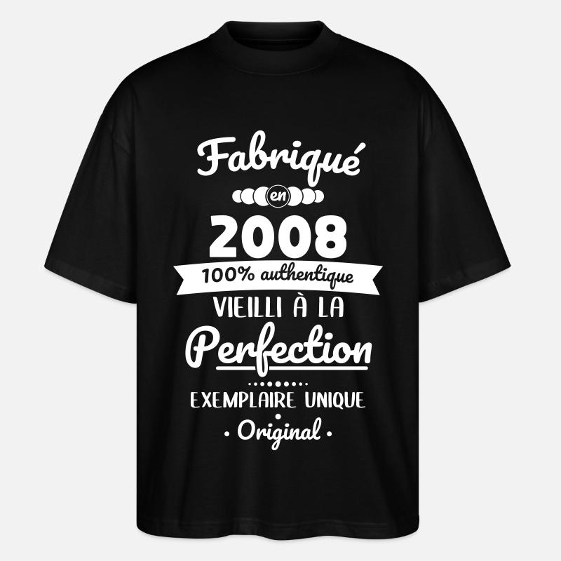 Hergestellt 2008 – Perfekt gereift - Stanley/Stella Oversized Unisex Bio T-Shirt Blaster 2.0 - Schwarz