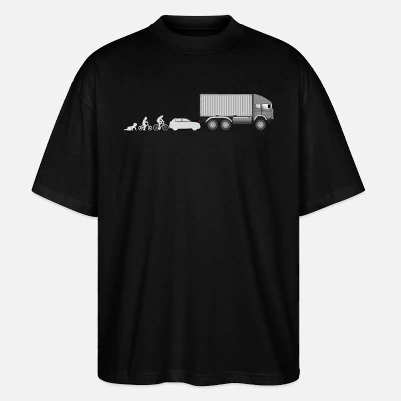Evolution Container LKW Fahrer - Stanley/Stella Oversized Unisex Bio T-Shirt Blaster 2.0 - Schwarz