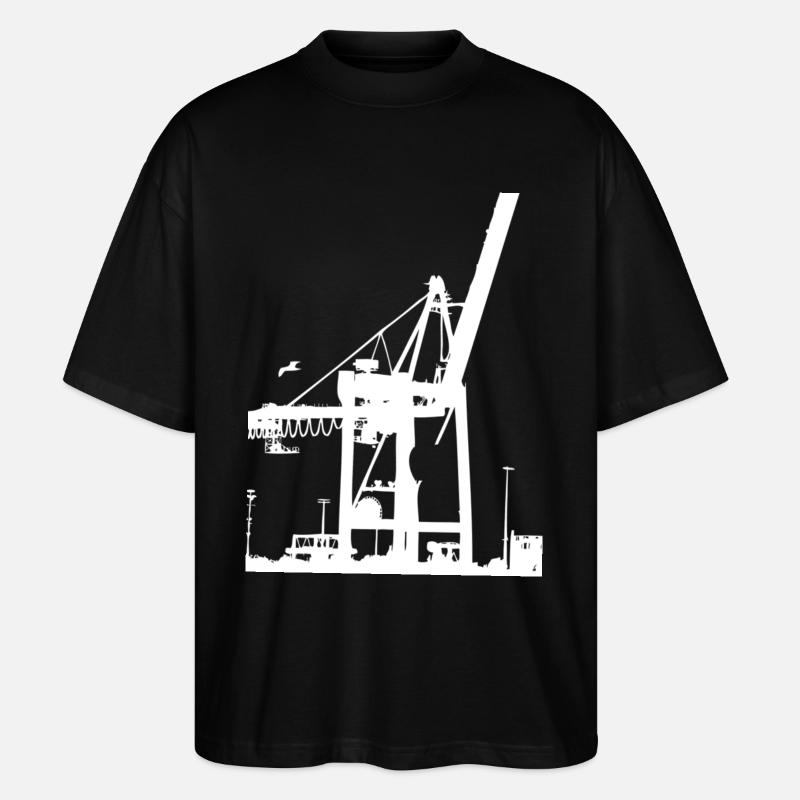Crane White - Stanley/Stella Oversized Unisex Bio T-Shirt Blaster 2.0 - Schwarz