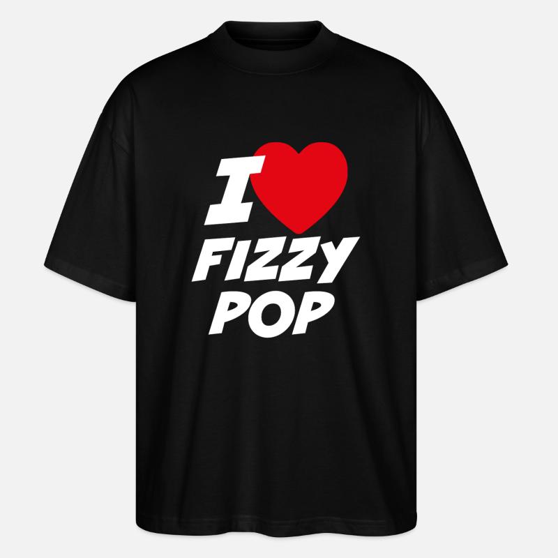 Ich liebe Fizzy Pop - Stanley/Stella Oversized Unisex Bio T-Shirt Blaster 2.0 - Schwarz