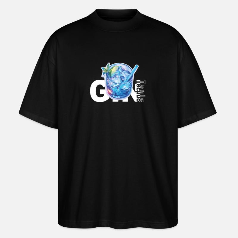 GIN TECHNO - Stanley/Stella Oversized Unisex Organic T-shirt Blaster 2.0 - black