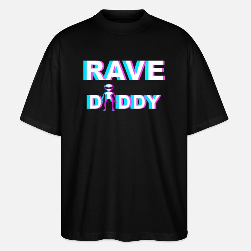 RAVE DADDY - T-shirt bio Blaster 2.0 coupe oversize Stanley/Stella Unisexe - noir