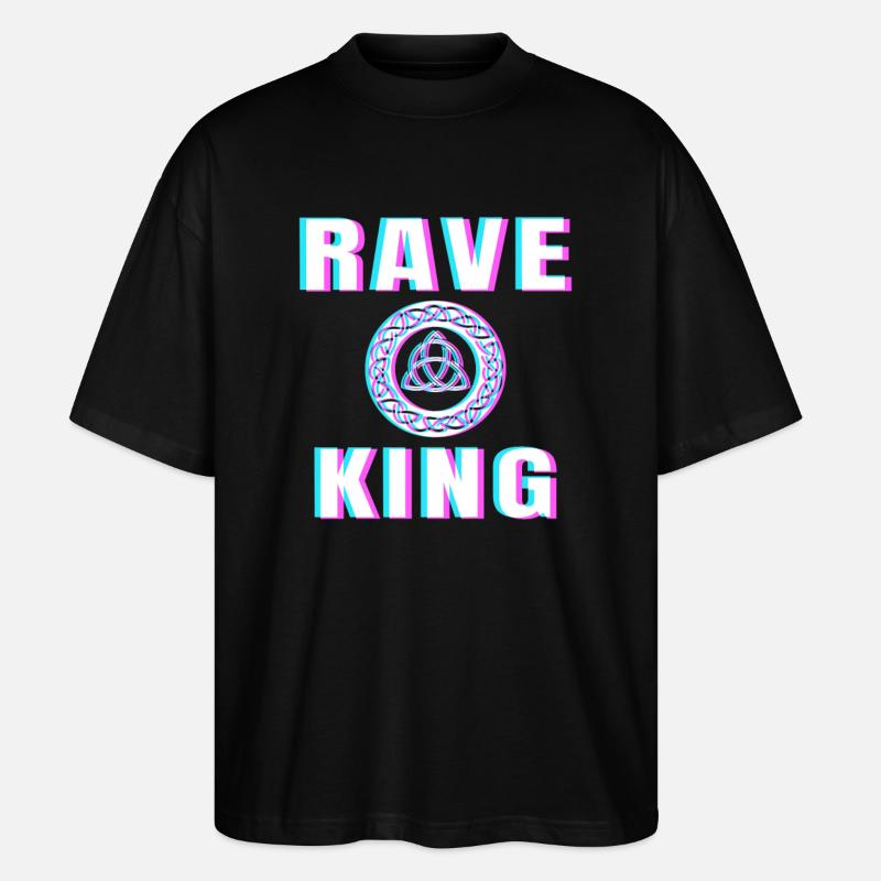 RAVE KING - Stanley/Stella Oversized Unisex Bio T-Shirt Blaster 2.0 - Schwarz