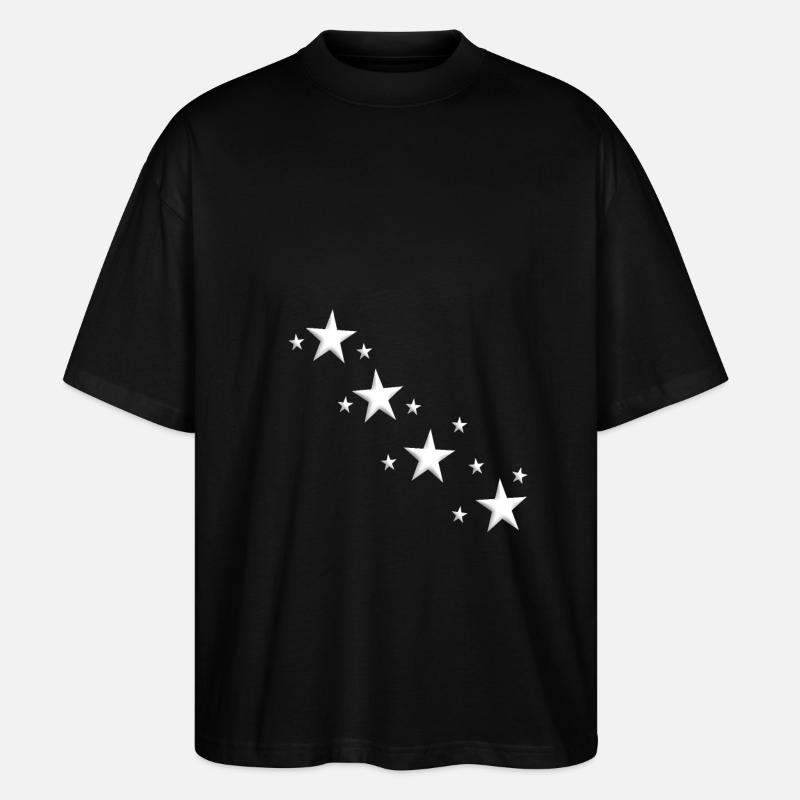 Sterne - Stanley/Stella Oversized Unisex Bio T-Shirt Blaster 2.0 - Schwarz