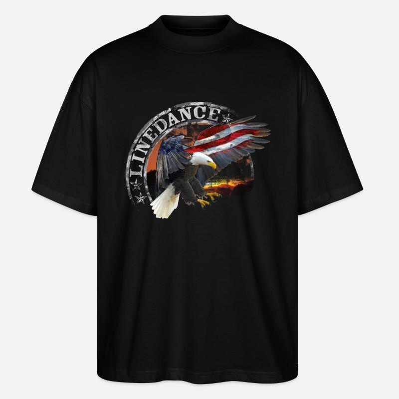 kl_linedance32 - Stanley/Stella Oversized Unisex Bio T-Shirt Blaster 2.0 - Schwarz