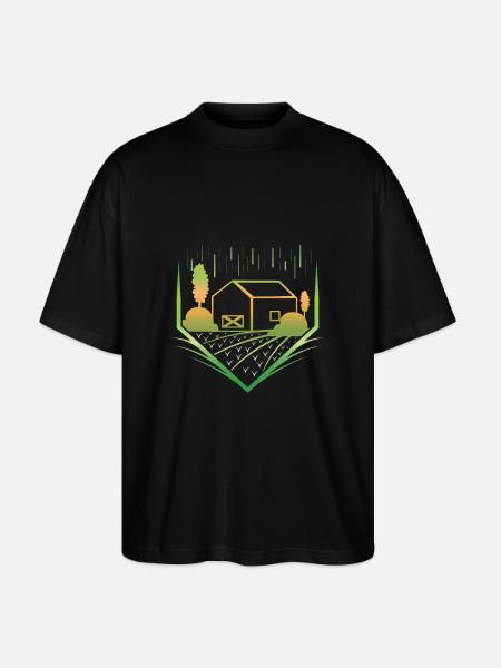 Farm farm - Stanley/Stella Oversized Unisex Organic T-shirt Blaster 2.0 - black
