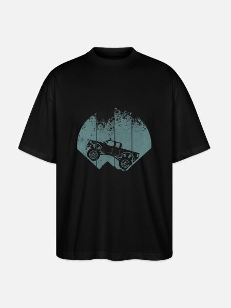 Monster truck - Stanley/Stella Oversized Unisex Organic T-shirt Blaster 2.0 - black