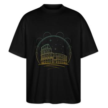 Rome - T-shirt bio Blaster 2.0 coupe oversize Stanley/Stella Unisexe - noir - Devant - Alina (178cm) & Michal (187cm)