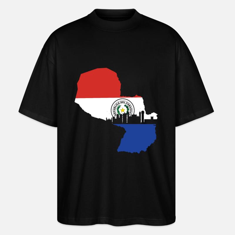 Drapeau du Paraguay - T-shirt bio Blaster 2.0 coupe oversize Stanley/Stella Unisexe - noir