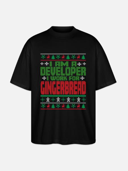 Software Developer Christmas Quote - Stanley/Stella Oversized Unisex Organic T-shirt Blaster 2.0 - black