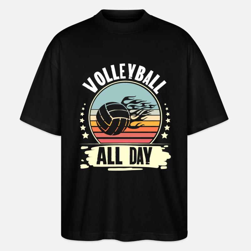 Volleyball - Stanley/Stella Oversized Unisex Bio T-Shirt Blaster 2.0 - Schwarz