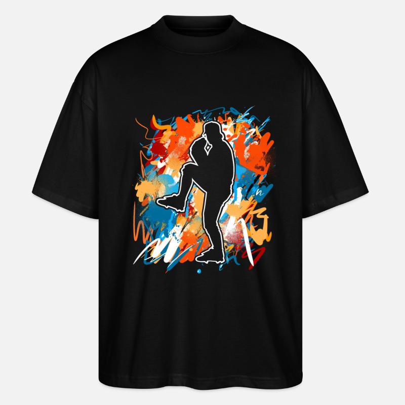Baseball - Stanley/Stella Oversized Unisex Bio T-Shirt Blaster 2.0 - Schwarz