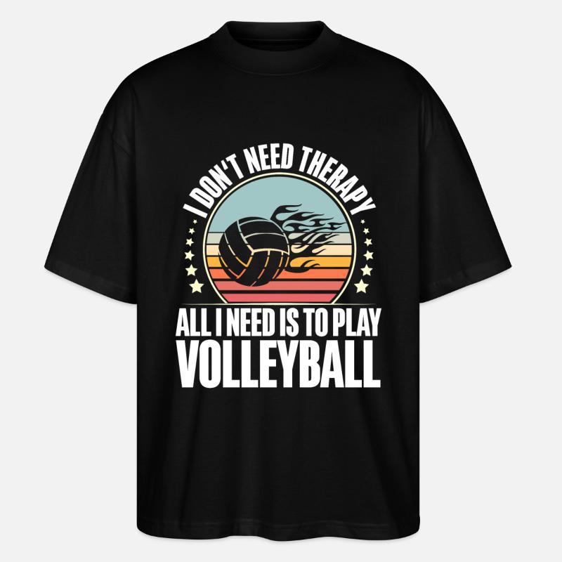 Volleyball - Stanley/Stella Oversized Unisex Bio T-Shirt Blaster 2.0 - Schwarz