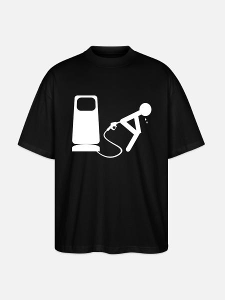 white petrol - Stanley/Stella Oversized Unisex Organic T-shirt Blaster 2.0 - black