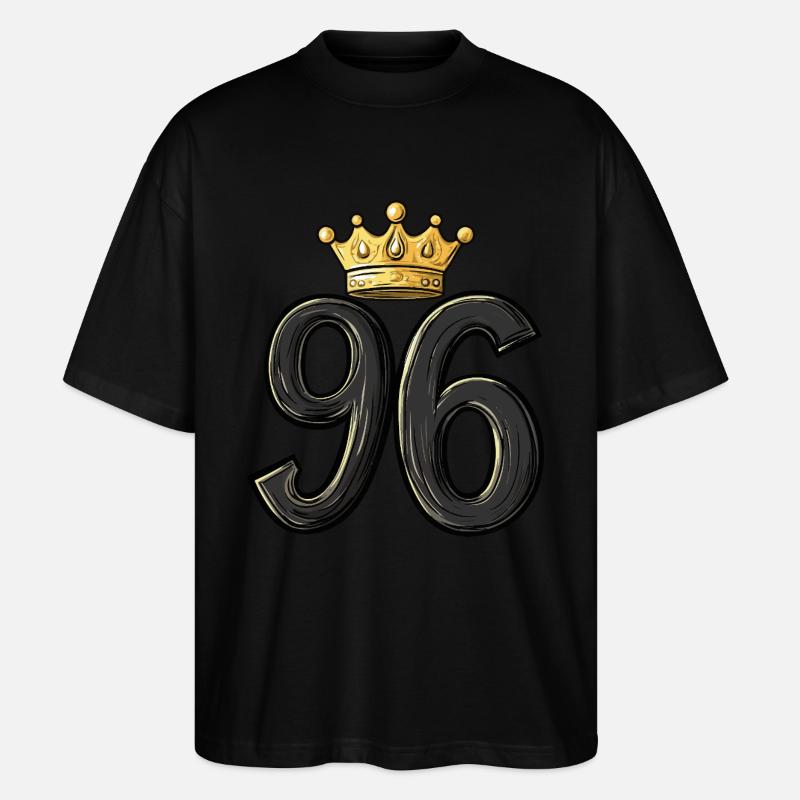 96 Nombre Couronne - T-shirt bio Blaster 2.0 coupe oversize Stanley/Stella Unisexe - noir