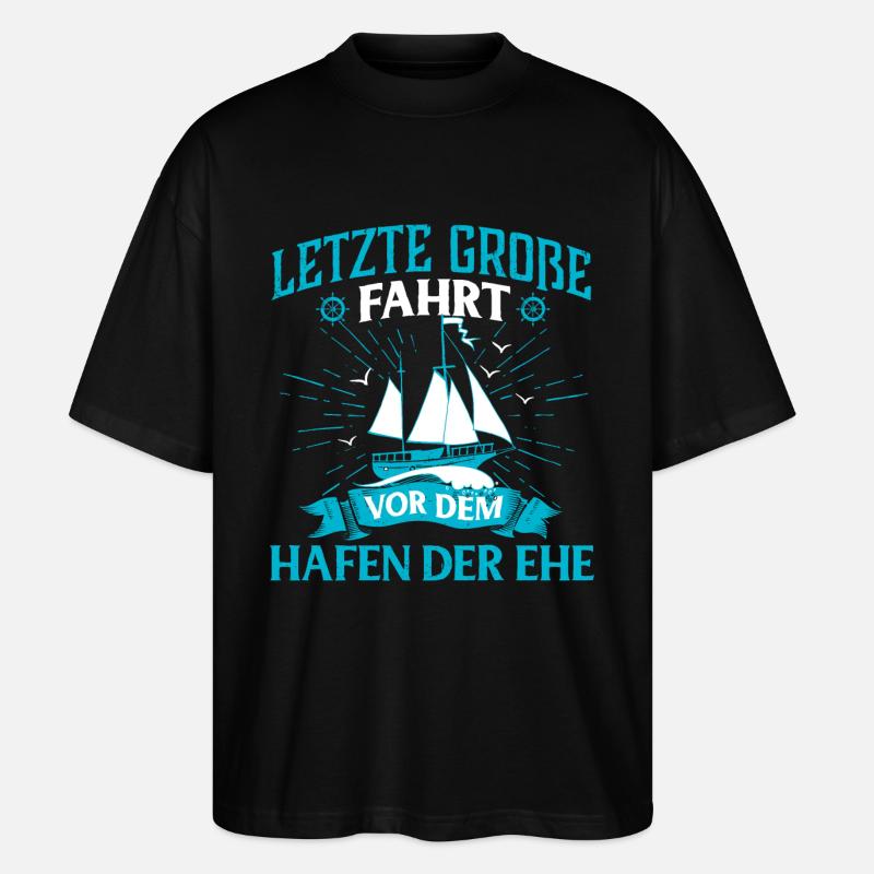 Junggesellenabschied Ehe - Stanley/Stella Oversized Unisex Bio T-Shirt Blaster 2.0 - Schwarz