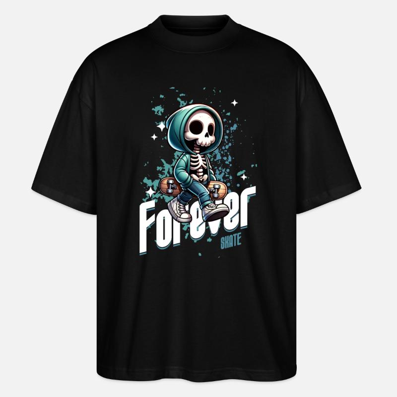 Forever Skate Skateboard - T-shirt bio Blaster 2.0 coupe oversize Stanley/Stella Unisexe - noir