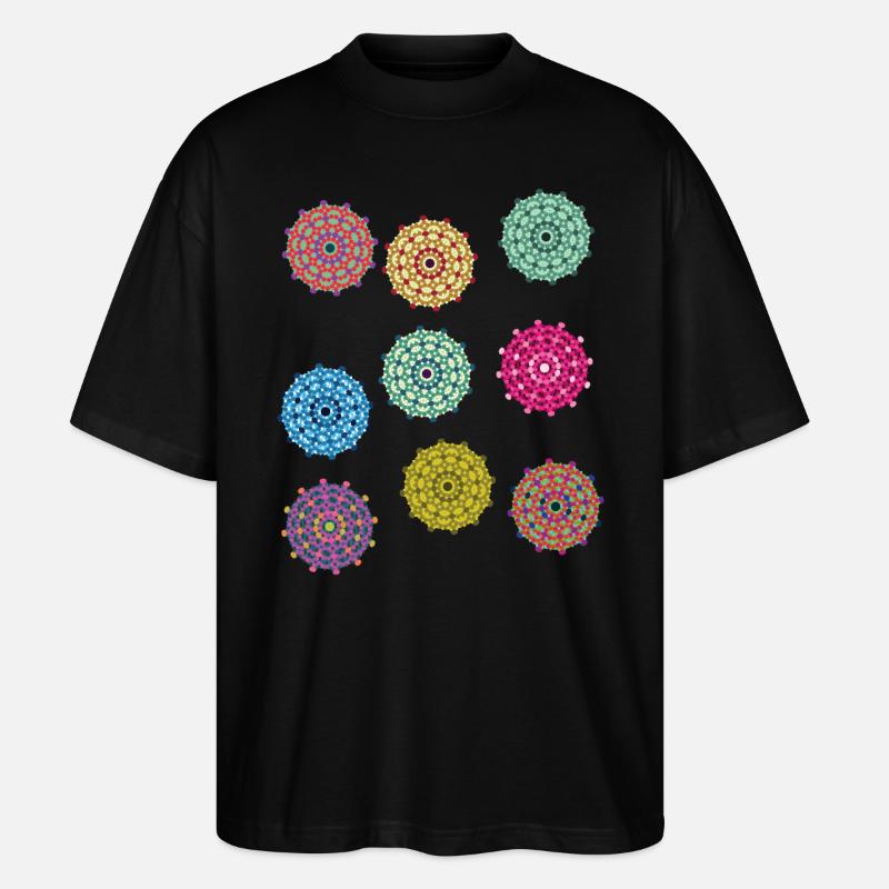 Amoeba Pattern - Stanley/Stella Oversized Unisex Organic T-shirt Blaster 2.0 - black