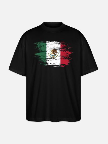 Mexico flag used - Stanley/Stella Oversized Unisex Organic T-shirt Blaster 2.0 - black