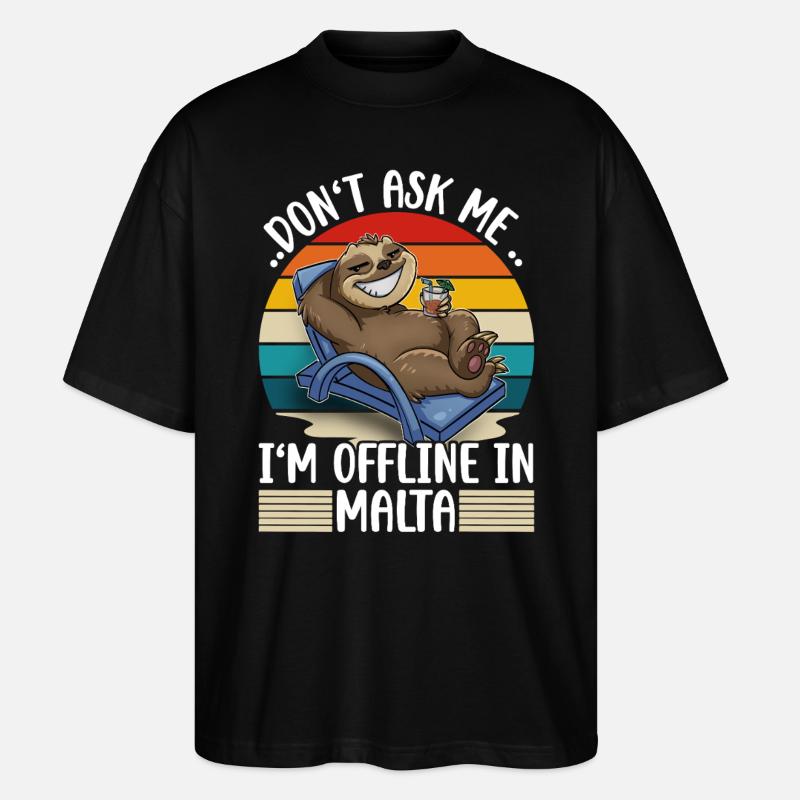 Vacances à Malte - T-shirt bio Blaster 2.0 coupe oversize Stanley/Stella Unisexe - noir