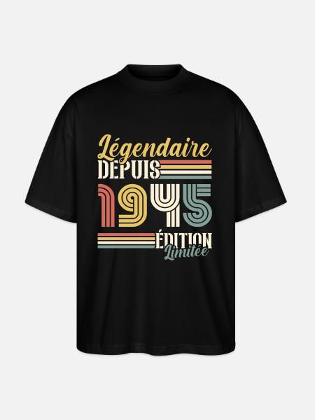 Légendaire Depuis 1945 - T-shirt bio Blaster 2.0 coupe oversize Stanley/Stella Unisexe - noir