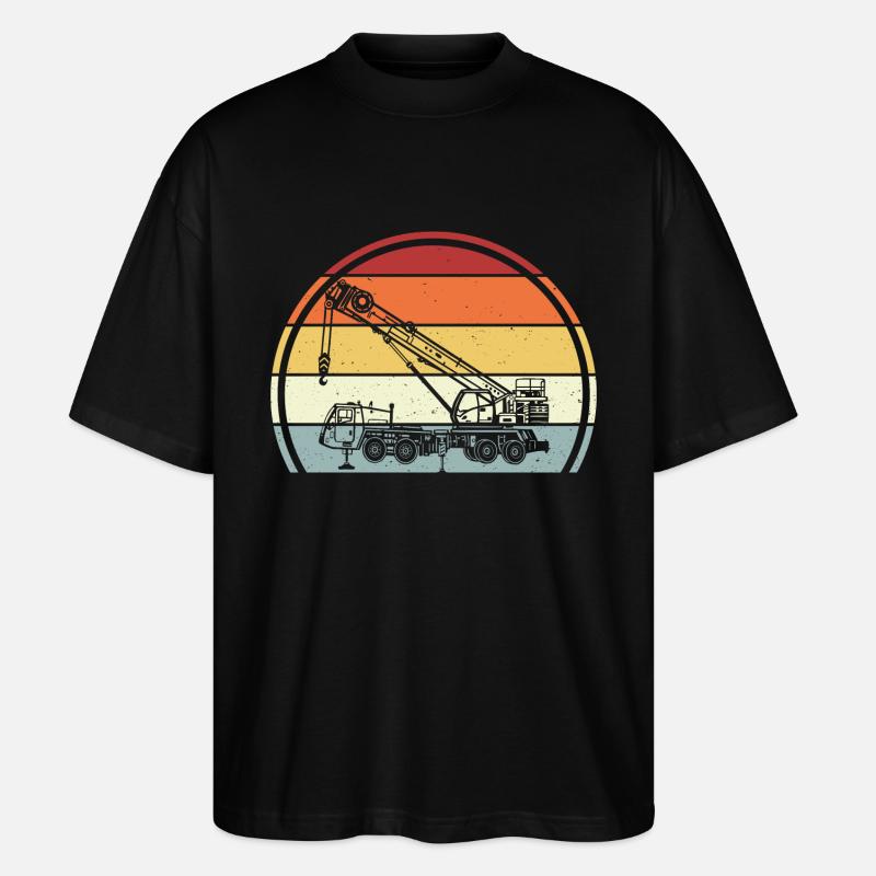 Autokran Mobilkran - Stanley/Stella Oversized Unisex Bio T-Shirt Blaster 2.0 - Schwarz