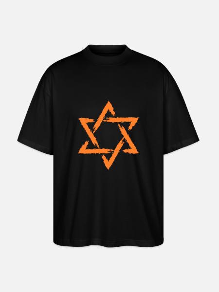 Davidstern Geschenk - Stanley/Stella Oversized Unisex Bio T-Shirt Blaster 2.0 - Schwarz