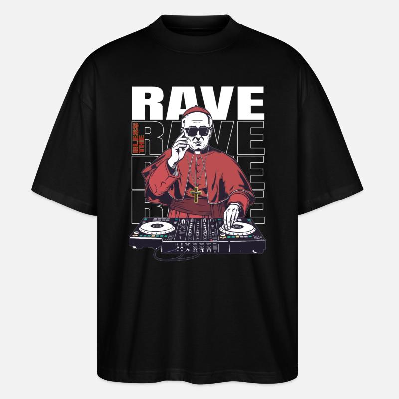 BLESS THE RAVE - Stanley/Stella Oversized Unisex Organic T-shirt Blaster 2.0 - black