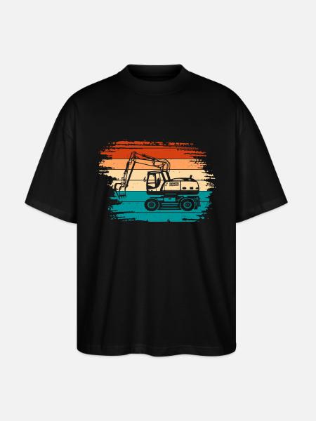 Excavator - Stanley/Stella Oversized Unisex Organic T-shirt Blaster 2.0 - black