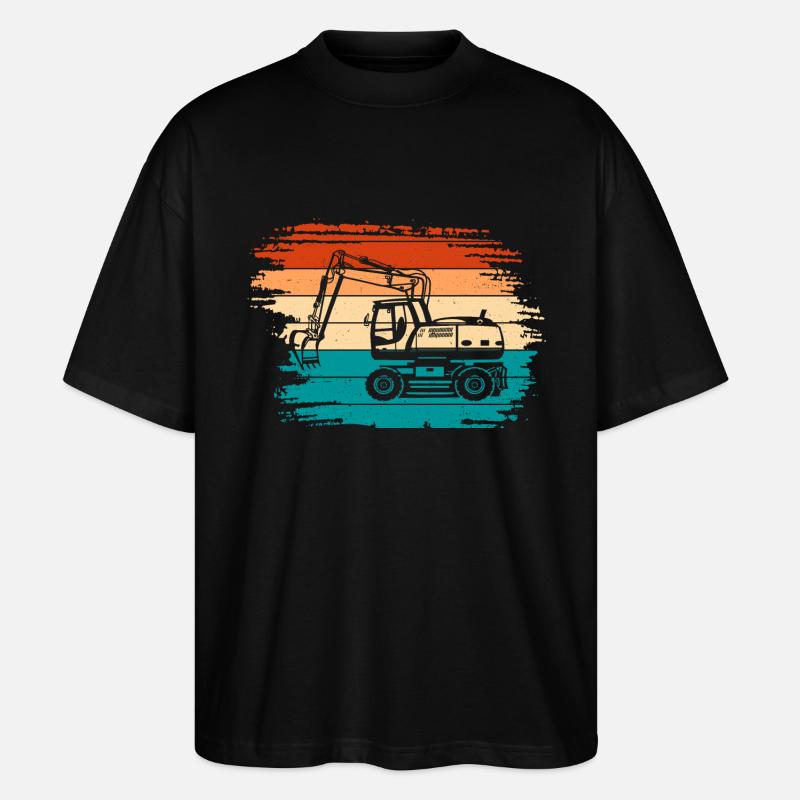 Excavator - Stanley/Stella Oversized Unisex Organic T-shirt Blaster 2.0 - black