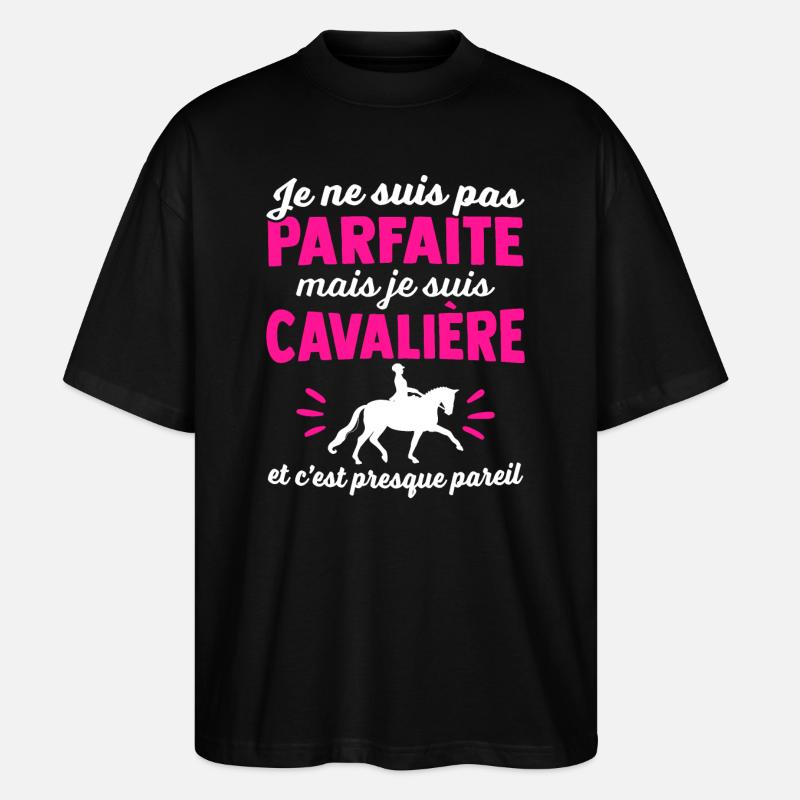 je suis une cavalière - T-shirt bio Blaster 2.0 coupe oversize Stanley/Stella Unisexe - noir