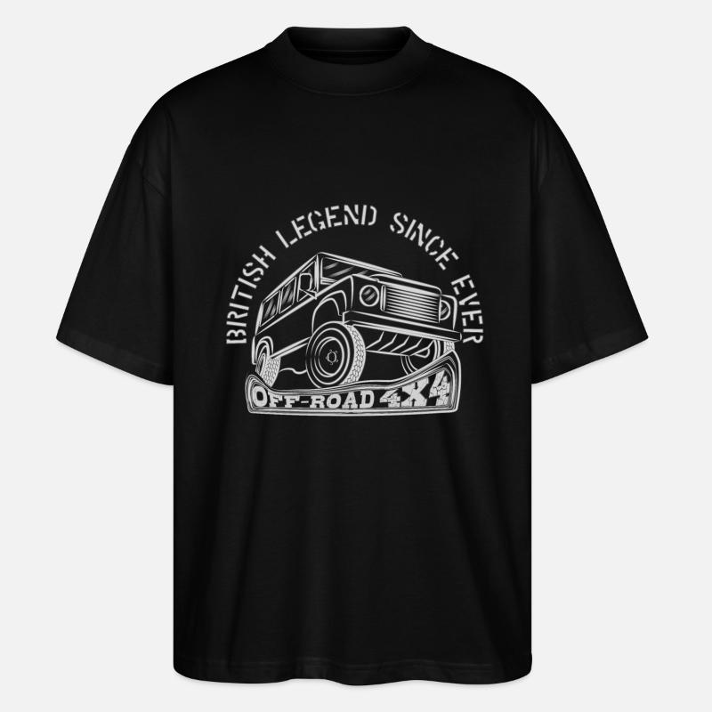 Landy BRITISH LEGEND SINCE EVER - Stanley/Stella Oversized Unisex Organic T-shirt Blaster 2.0 - black