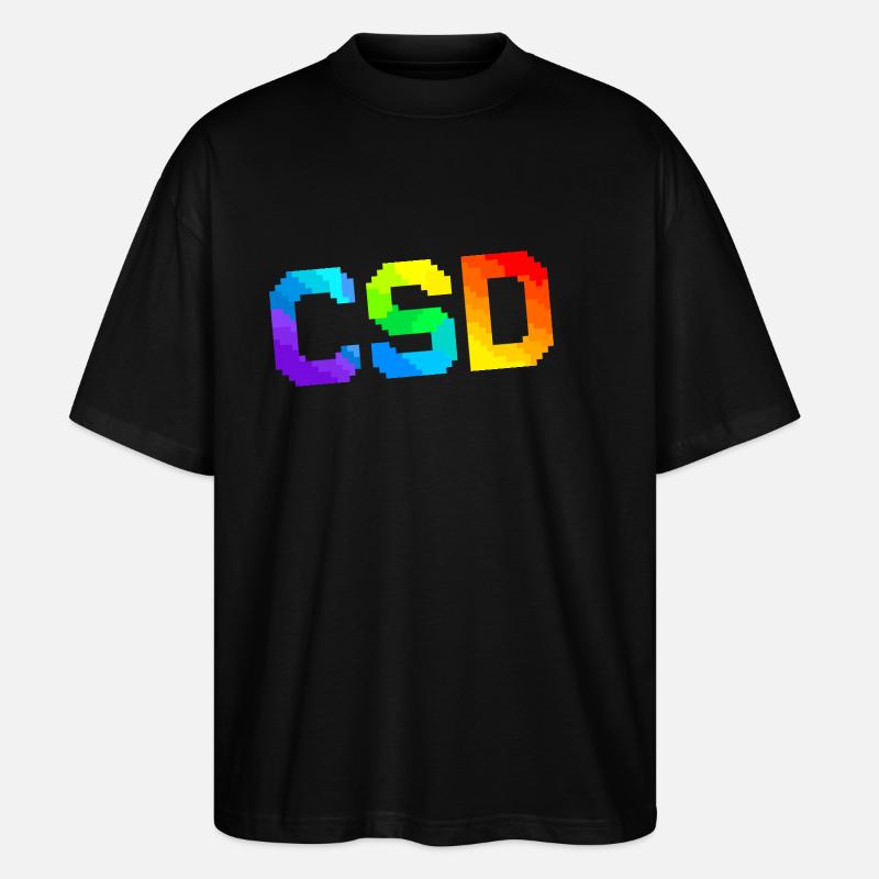 CSD - Pixel Pride Flag - Stanley/Stella Oversized Unisex Bio T-Shirt Blaster 2.0 - Schwarz