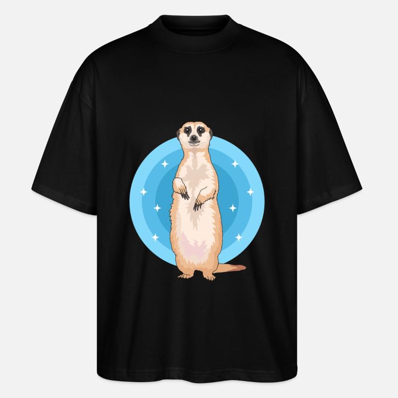Suricate Mignon Cadeau de suricate - T-shirt bio Blaster 2.0 coupe oversize Stanley/Stella Unisexe - noir