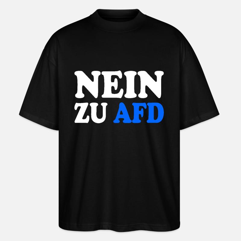Non à afd - T-shirt bio Blaster 2.0 coupe oversize Stanley/Stella Unisexe - noir
