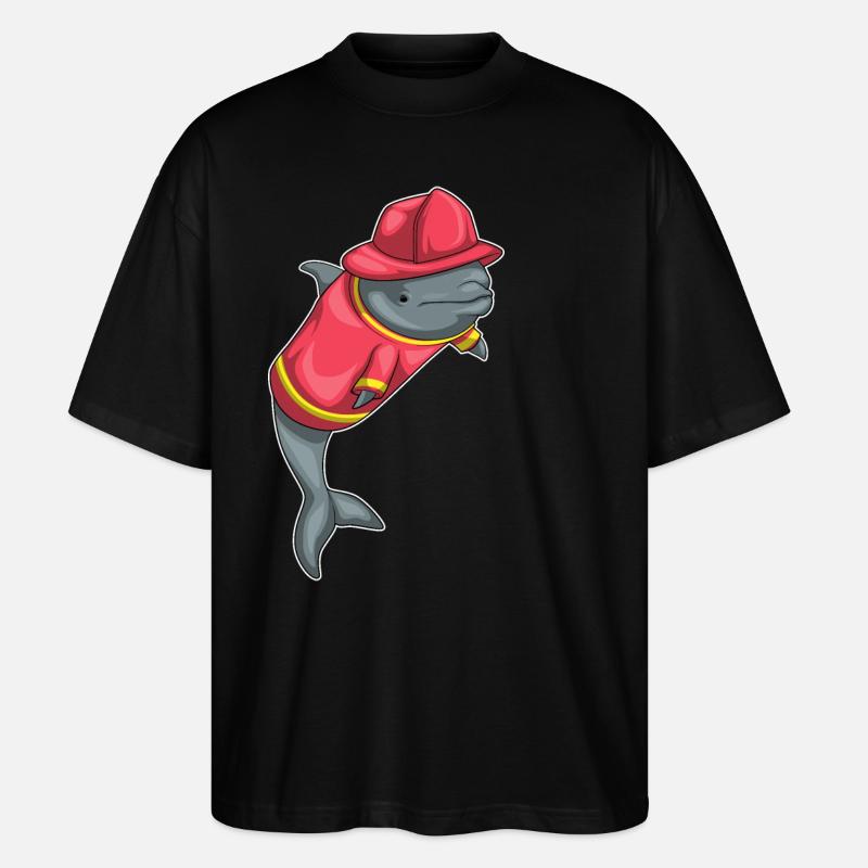 Pompiers de Delfin - T-shirt bio Blaster 2.0 coupe oversize Stanley/Stella Unisexe - noir