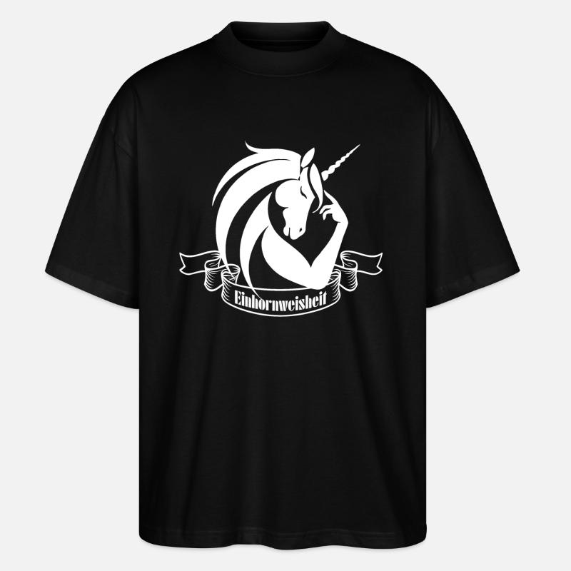 Einhornweisheiten - Stanley/Stella Oversized Unisex Bio T-Shirt Blaster 2.0 - Schwarz