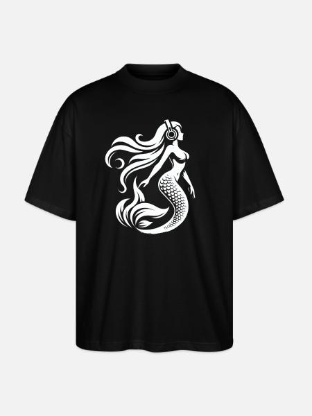 La sirène DJ - T-shirt bio Blaster 2.0 coupe oversize Stanley/Stella Unisexe - noir