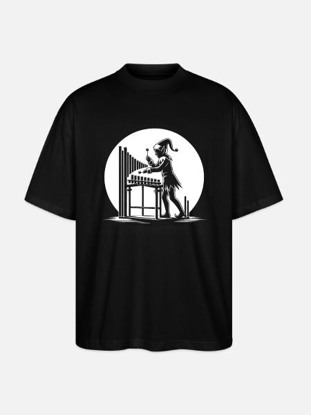 „Elfenvibraphon“ - Stanley/Stella Oversized Unisex Bio T-Shirt Blaster 2.0 - Schwarz