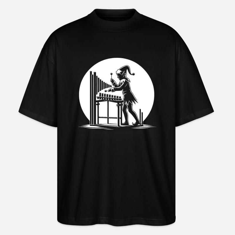 „Elfenvibraphon“ - Stanley/Stella Oversized Unisex Bio T-Shirt Blaster 2.0 - Schwarz